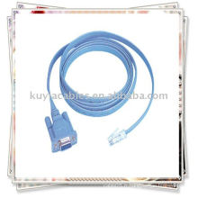 Nouveau câble RJ45 vers câble DB9 Câble plat avec connecteur femelle RJ-45 vers DB-9